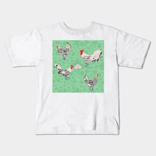 Silver Spangled Hamburg Mint Kids T-Shirt